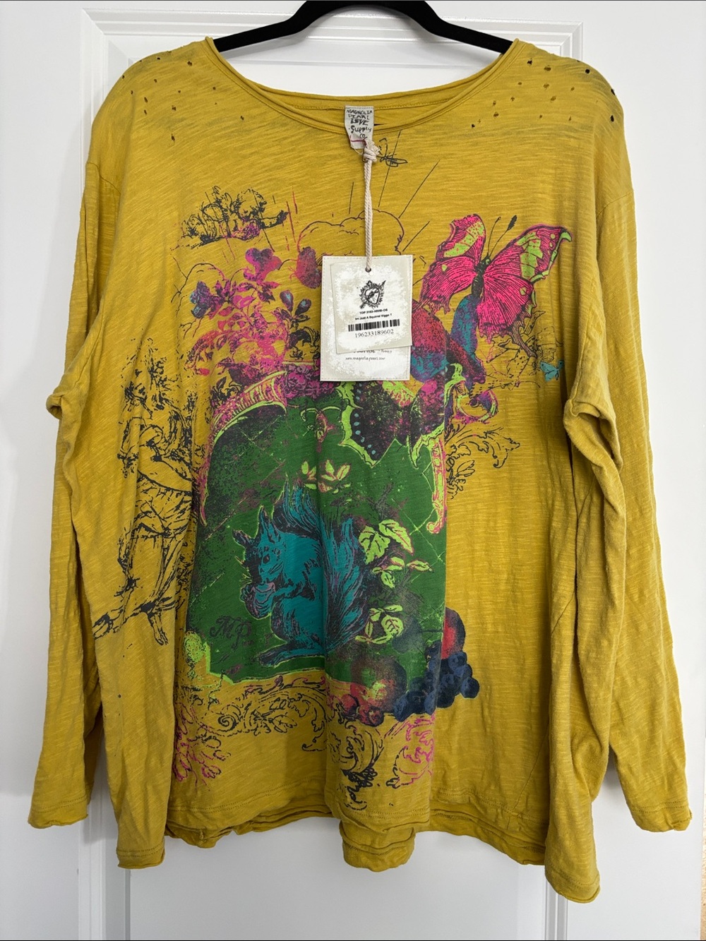Magnolia Pearl Mustard Yellow Graphic Tee “I’m Just A Squirrel” Viggo Tee - Picture 5 of 8